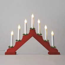 LED Božićni svijećnjak FILAMENT 7xE10/0,2W/230V