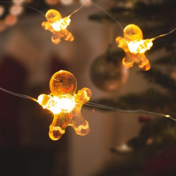 LED Božićni svjetlosni lanac 10xLED/2xAA 1,2m topla bijela