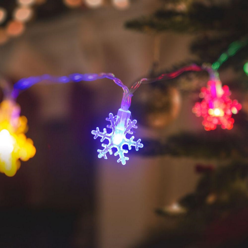 LED Božićni svjetlosni lanac 20xLED/3xAA 2,3m multicolor