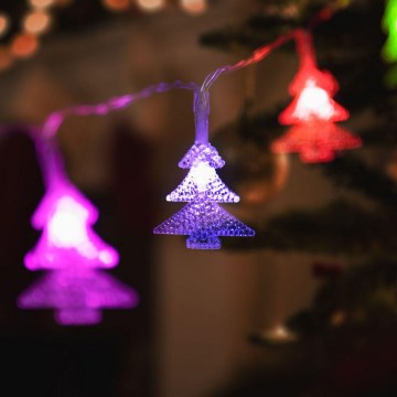 LED Božićni svjetlosni lanac 20xLED/3xAA 2,3m multicolor