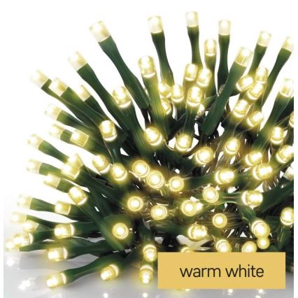 LED Božićni vanjski lanac 200xLED/8 načina 8,6m IP44 topla bijela