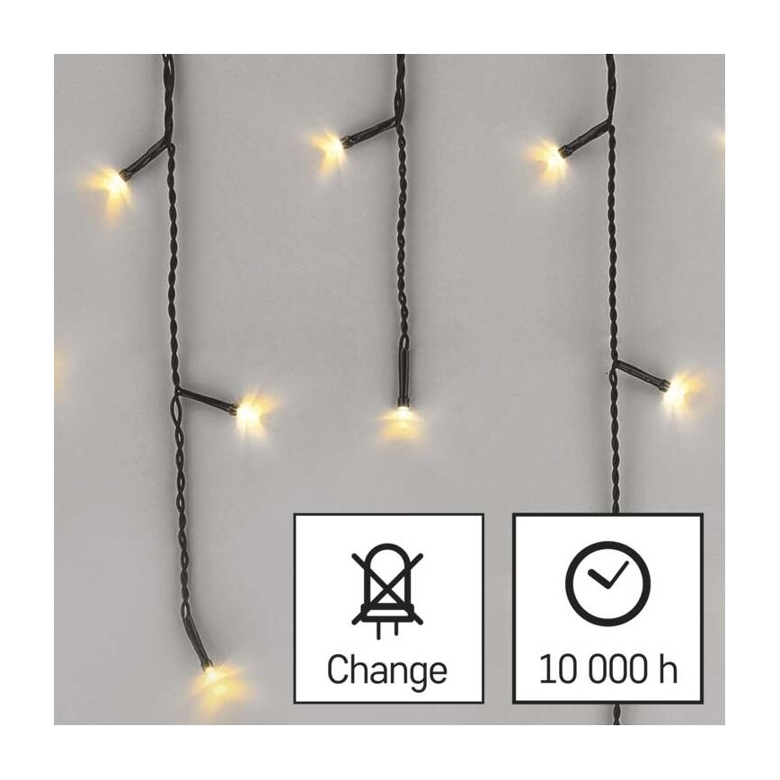 LED Božićni vanjski lanac 200xLED/8 načina 8,6m IP44 topla bijela