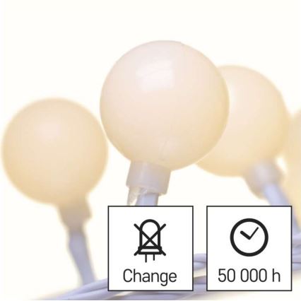 LED Božićni vanjski lanac 40xLED/9m IP44 topla bijela