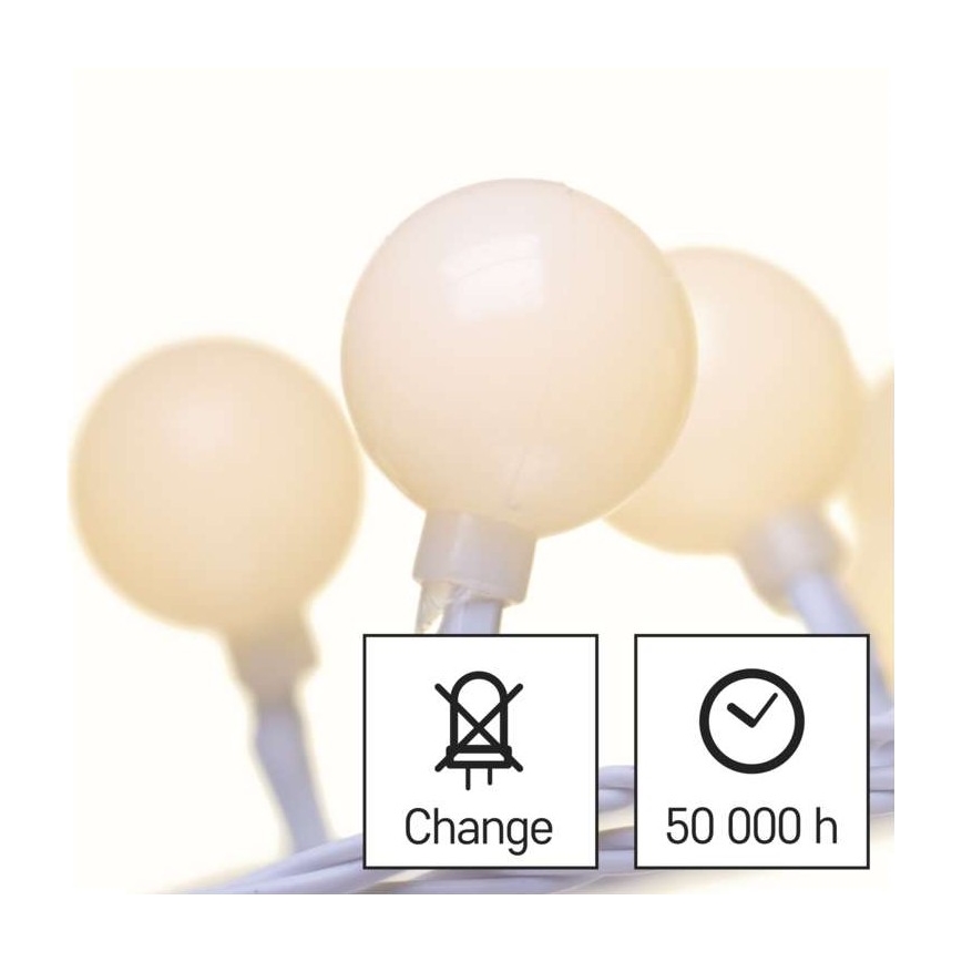 LED Božićni vanjski lanac 40xLED/9m IP44 topla bijela