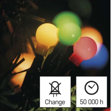 LED božićni vanjski lanac 480xLED/53m IP44 višebojan