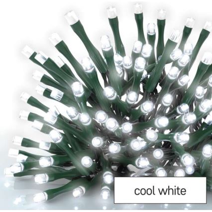 LED božićni vanjski lanac 80xLED/13m IP44 hladno bijela