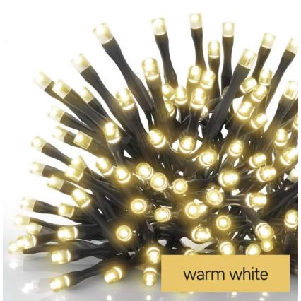 LED Božićni vanjski lanac 80xLED/3xAA 6,1m IP44 topla bijela