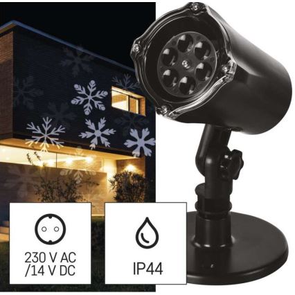 LED Božićni vanjski projektor LED/3,6W/230V IP44 bijela