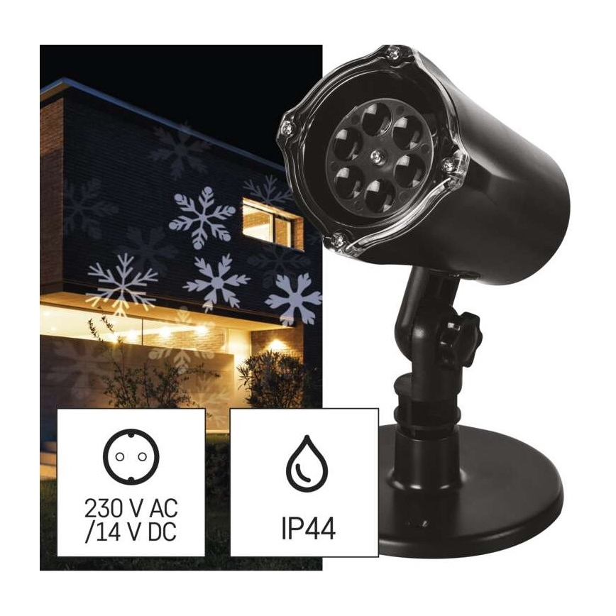 LED Božićni vanjski projektor LED/3,6W/230V IP44 bijela