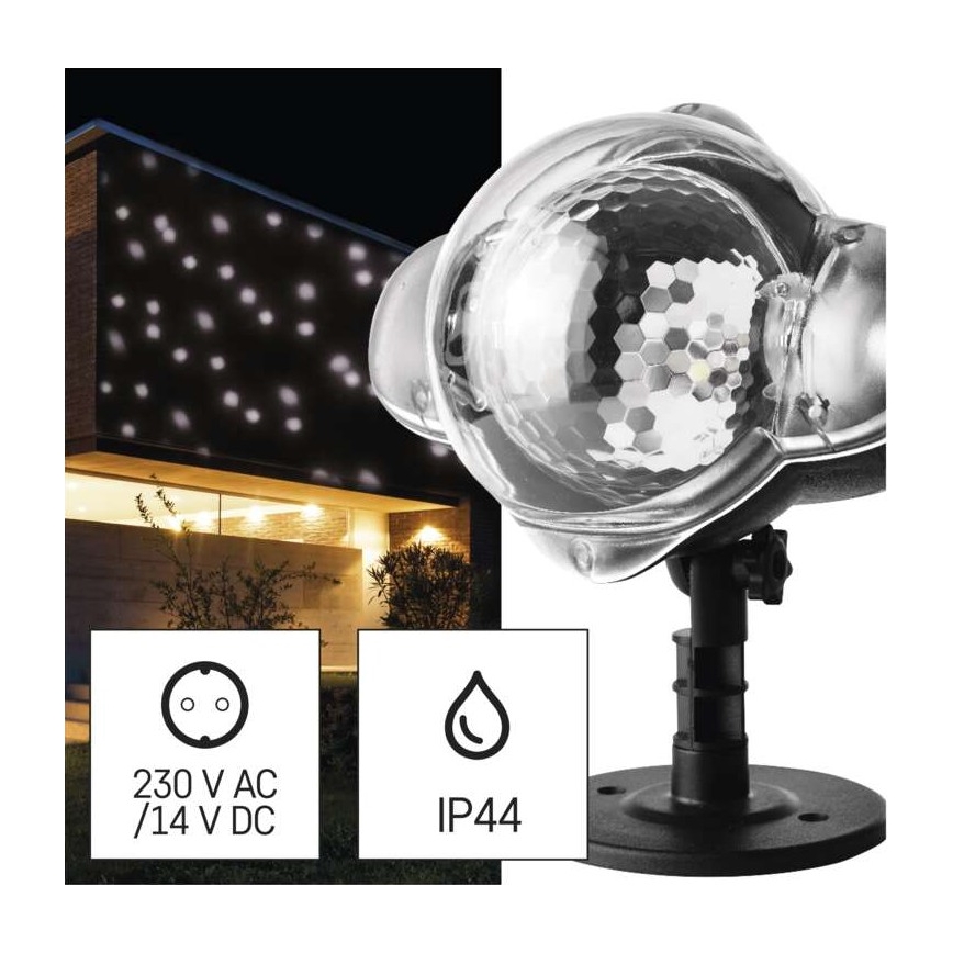 LED Božićni vanjski projektor LED/4W/230V IP44 hladno bijela