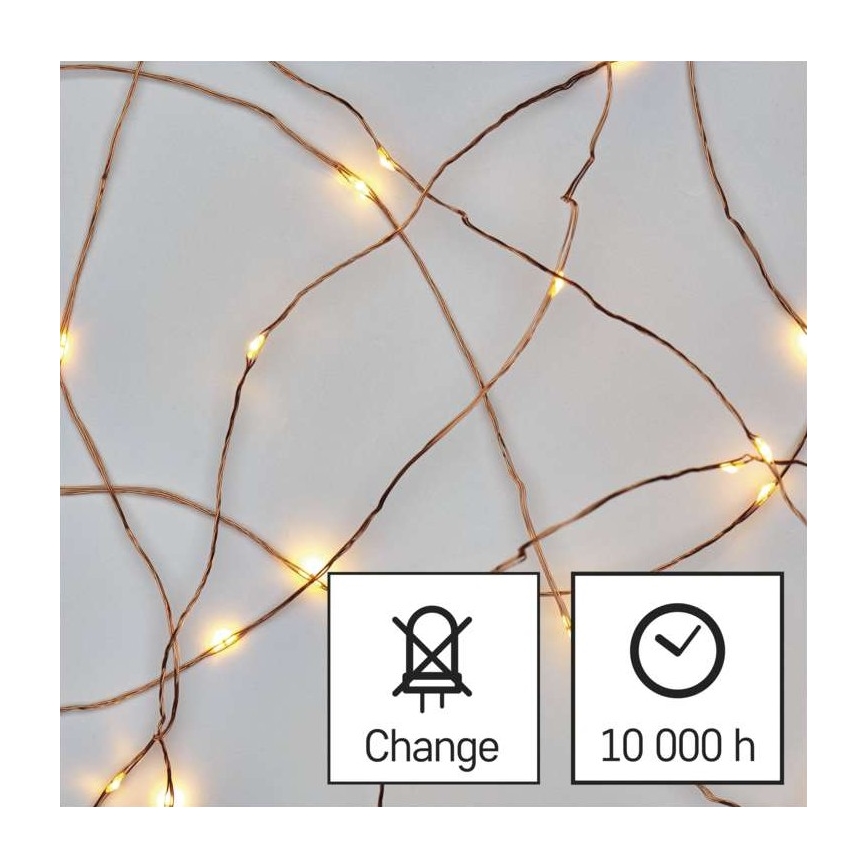 LED božićni vanjski svjetlosni niz 150xLED/20m IP44 topla bijela