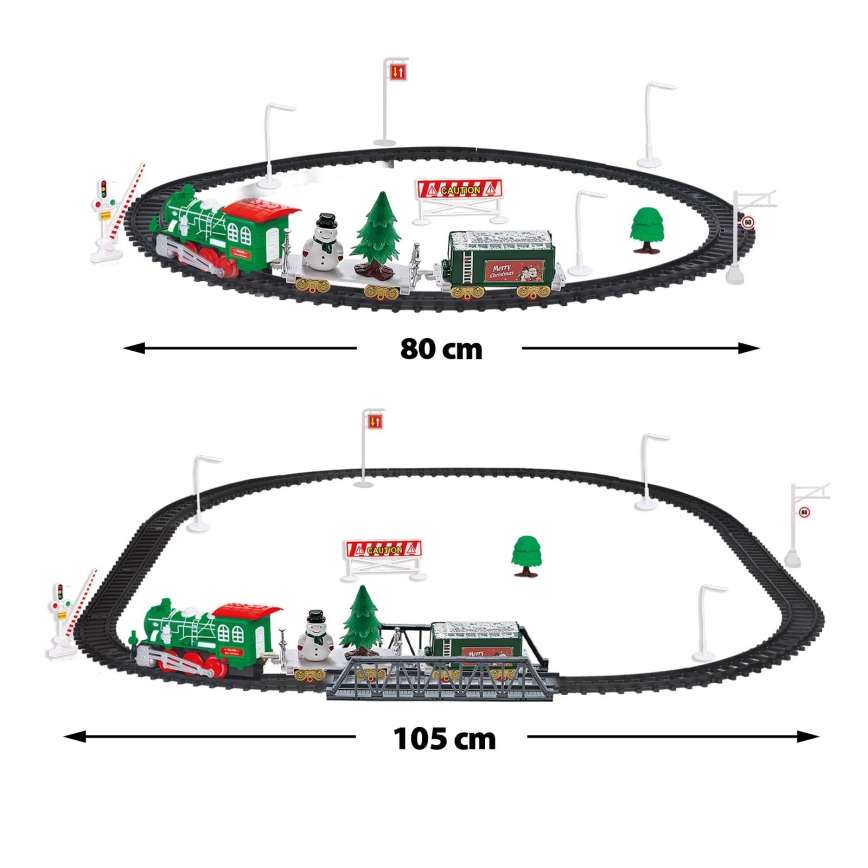 LED Božićni vlak LED/2xAA topla bijela