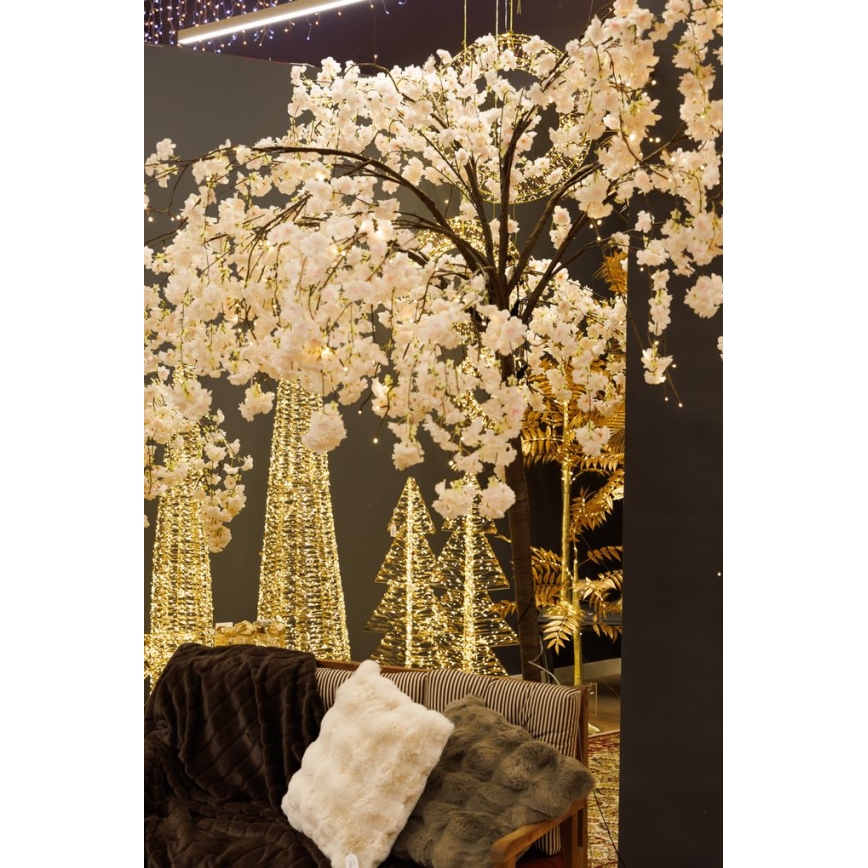LED Božićno dekorativno umjetno stablo CHERRY TREE 288xLED/230V 2,5 m trešnja