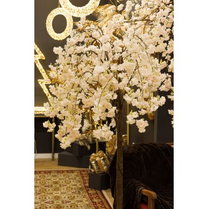 LED Božićno dekorativno umjetno stablo CHERRY TREE 84xLED/230V 1,7 m trešnja