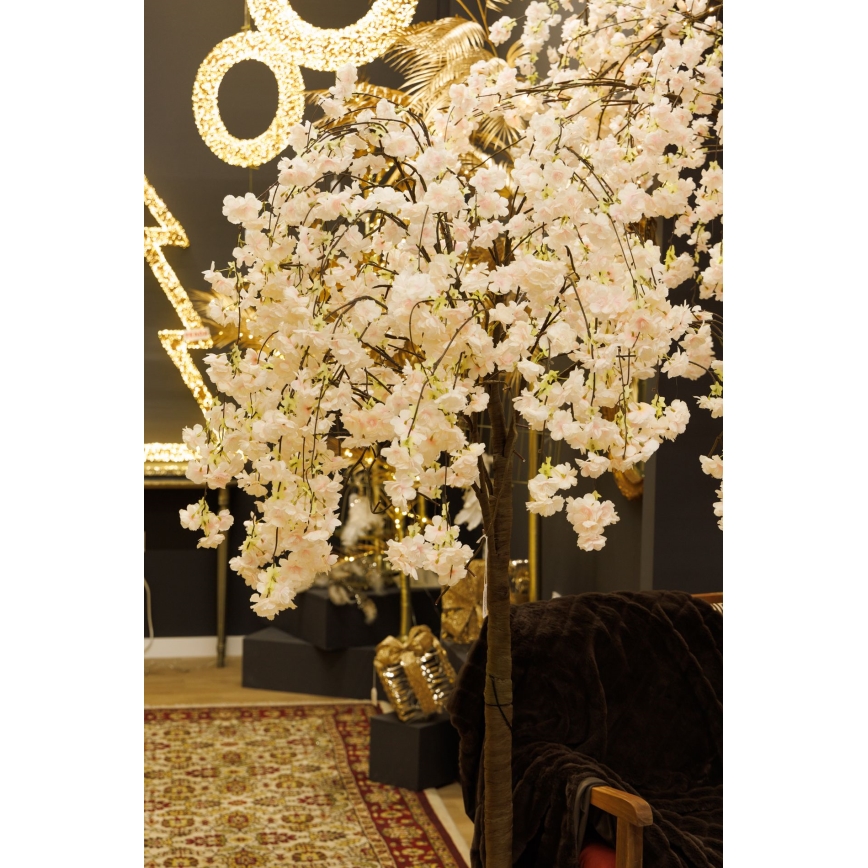 LED Božićno dekorativno umjetno stablo CHERRY TREE 84xLED/230V 1,7 m trešnja