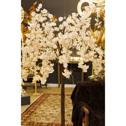 LED Božićno dekorativno umjetno stablo CHERRY TREE 84xLED/230V 1,7 m trešnja