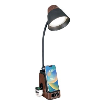 LED+CCT Prigušiva stolna lampa s bežičnim Qi punjenjem IDEAL LED/8W/230V 2700/4000/5000K smeđa