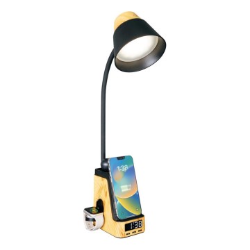 LED+CCT Stolna lampa s mogućnošću prigušenja i bežičnim QI punjenjem IDEAL LED/8W/230V 2700/4000/5000K bež