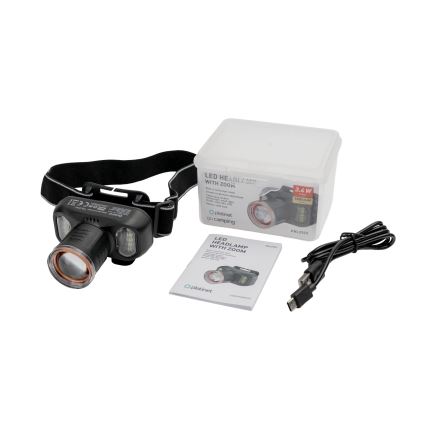 LED čelna svjetiljka s regulacijom svjetline, punjiva LED/3,4W/5V 1500 mAh