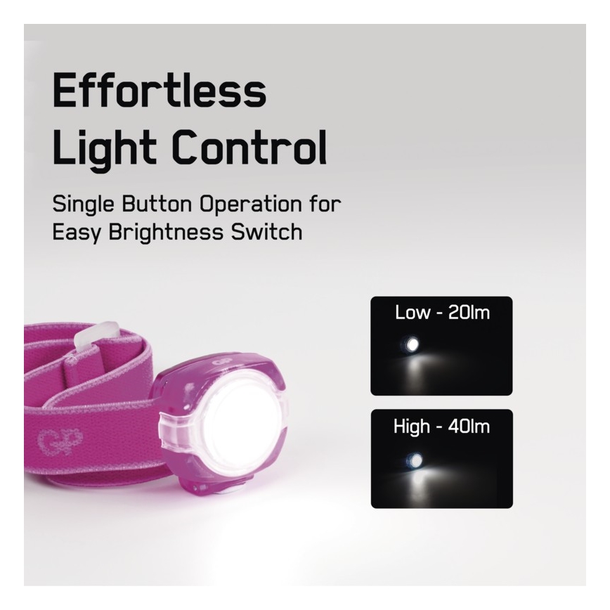 LED Čeona svjetiljka GP EVERYBODY 4xLED/2×CR2025 ružičasta