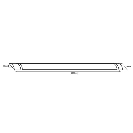 LED cijevna svjetiljka LED/36W/230V 4000K 120 cm crna