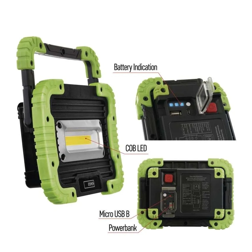 LED COB Punjivi reflektor LED/3,7V 3000 mAh IP44