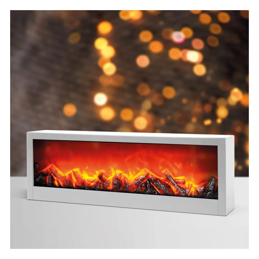 LED dekoracija 10xLED/3xC/5V kamin