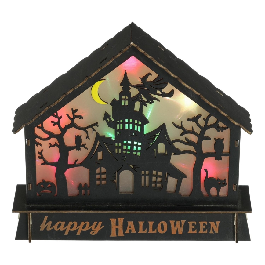 LED Dekoracija HALLOWEEN LED/2xAA/multicolor ukleta kuća