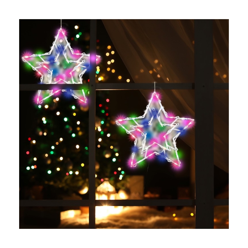 LED Dekoracija za prozor LED/3xAA multicolor
