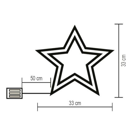 LED Dekoracija za prozor LED/3xAA multicolor