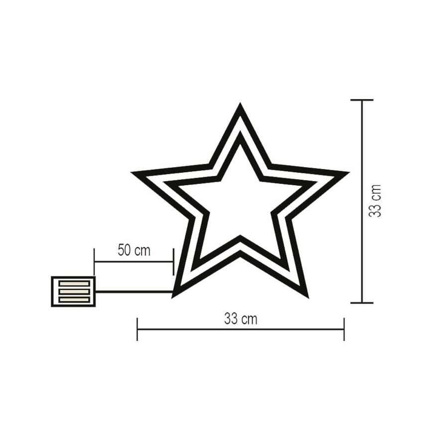 LED Dekoracija za prozor LED/3xAA multicolor