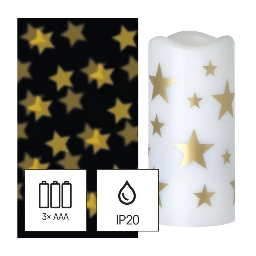 LED Dekorativna projektor LED/3xAAA zvijezde topla bijela