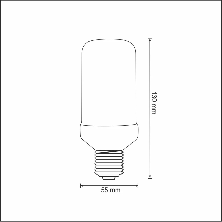 LED Dekorativna žarulja FLAME T60 E27/3W/230V 1400K