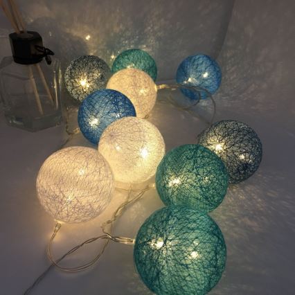 LED Dekorativne kuglice 10xLED/0,03W/2xAA