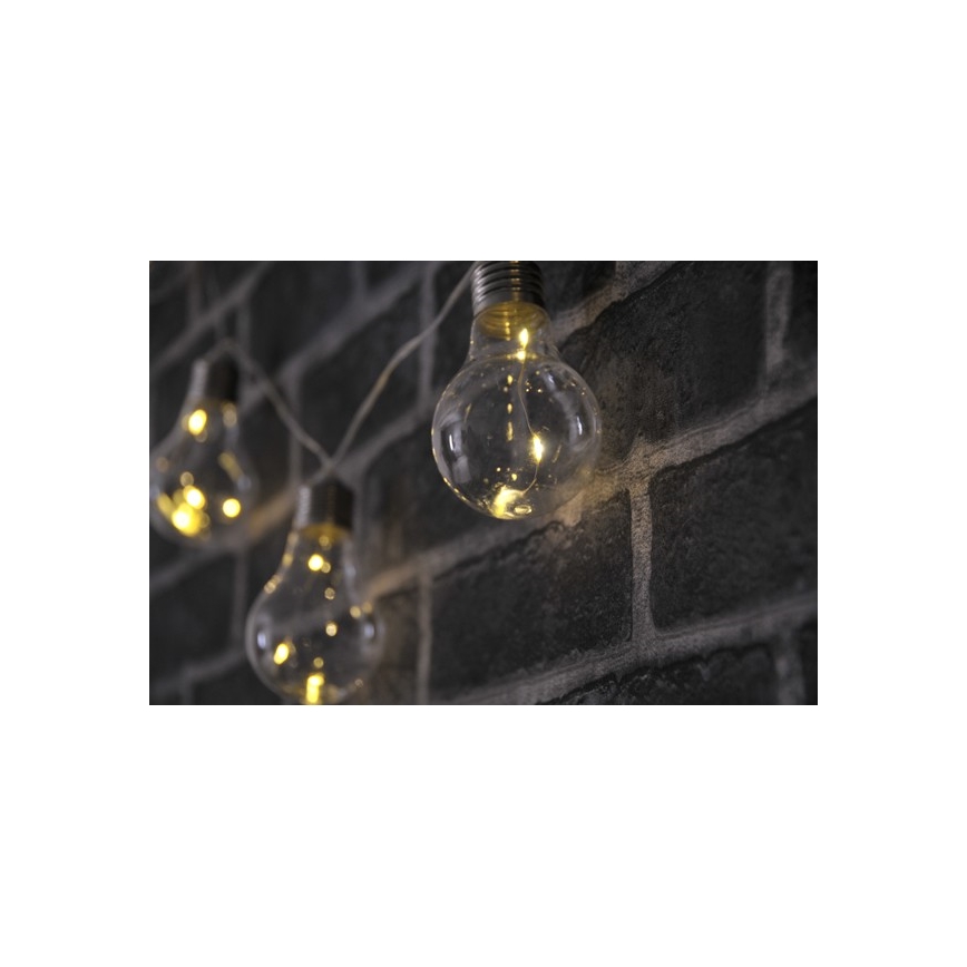 LED dekorativne lampice SMOLDER 2,1 m 10xLED/2xAA