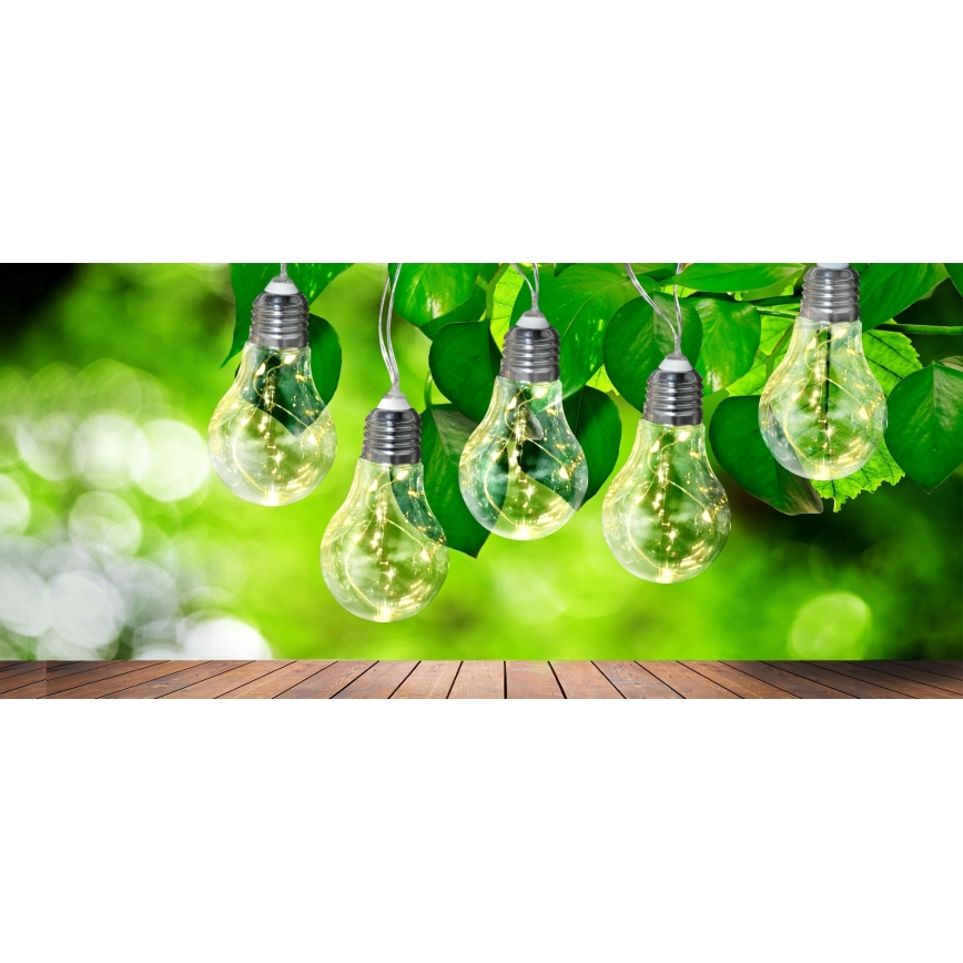 LED dekorativne lampice SMOLDER 2,1 m 10xLED/2xAA