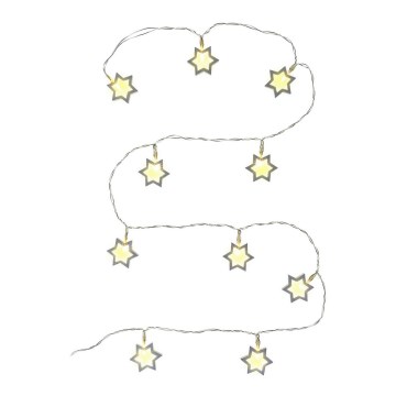 LED dekorativni lanac 10xLED/2xAA 1,8m toplo bijela