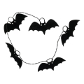 LED Dekorativni lanac HALLOWEEN 10xLED/2xAA/topla bijela 1,3m šišmiši