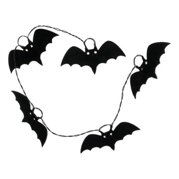 LED Dekorativni lanac HALLOWEEN 10xLED/2xAA/topla bijela 1,3m šišmiši