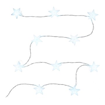 LED dekorativni niz s prijanjalicama 10xLED/2xAA 1,8m hladno bijela