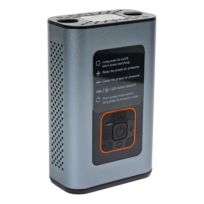 LED Digitalni džepni kompresor 3u1 4000 mAh 5W crna