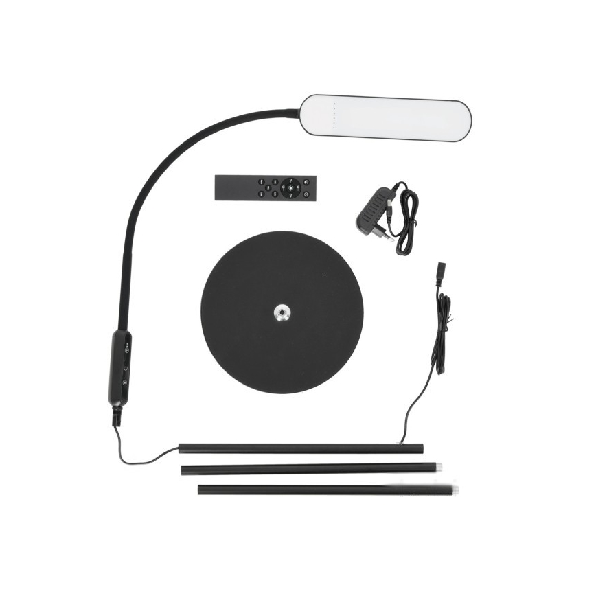 LED Dimabilna podna lampa TEILO LED/10W/230V 3000/4000/6500K crna + daljinski upravljač