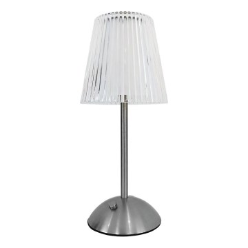 LED Dimmabilna dodirna stolna lampa za punjenje ELBA LED/1,6W/800 mAh mat krom/prozirna