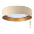 LED Dimmabilni stropni luster SMART GALAXY LED/24W/230V promjer 44 cm bež/zlatna 3000-6500K + daljinski upravljač