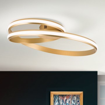 LED Dimmabilno stropno svjetlo CIRCUS LED/30W/230V zlatna