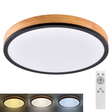 LED Dimmabilno stropno svjetlo LED/40W/230V 3000-6500K hrast + daljinski upravljač