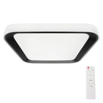 LED Dimmabilno stropno svjetlo QUADRO LED/66W/230V 3000-6000K bijela/crna + daljinski upravljač