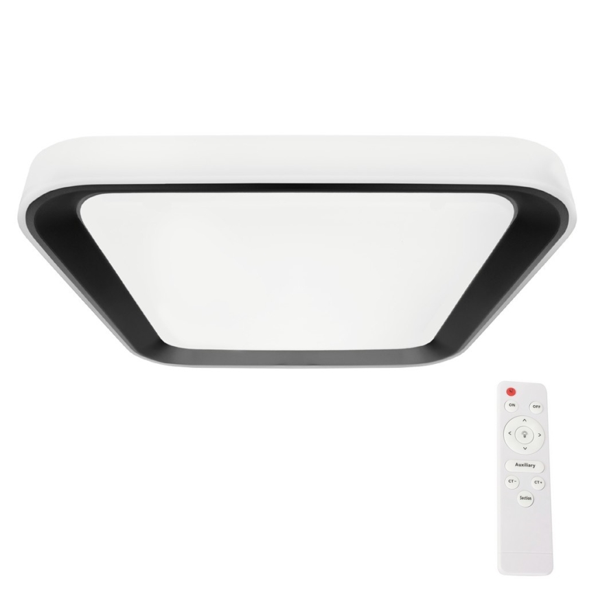 LED Dimmabilno stropno svjetlo QUADRO LED/66W/230V 3000-6000K bijela/crna + daljinski upravljač