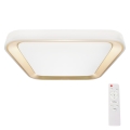 LED Dimmabilno stropno svjetlo QUADRO LED/66W/230V 3000-6000K bijela/zlatna + daljinski upravljač