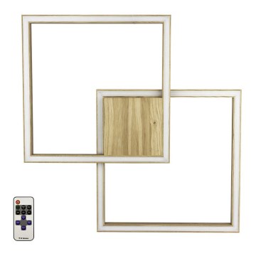 LED Dimmabilno stropno svjetlo RAMME LED/48W/230V matirani hrast + daljinski upravljač